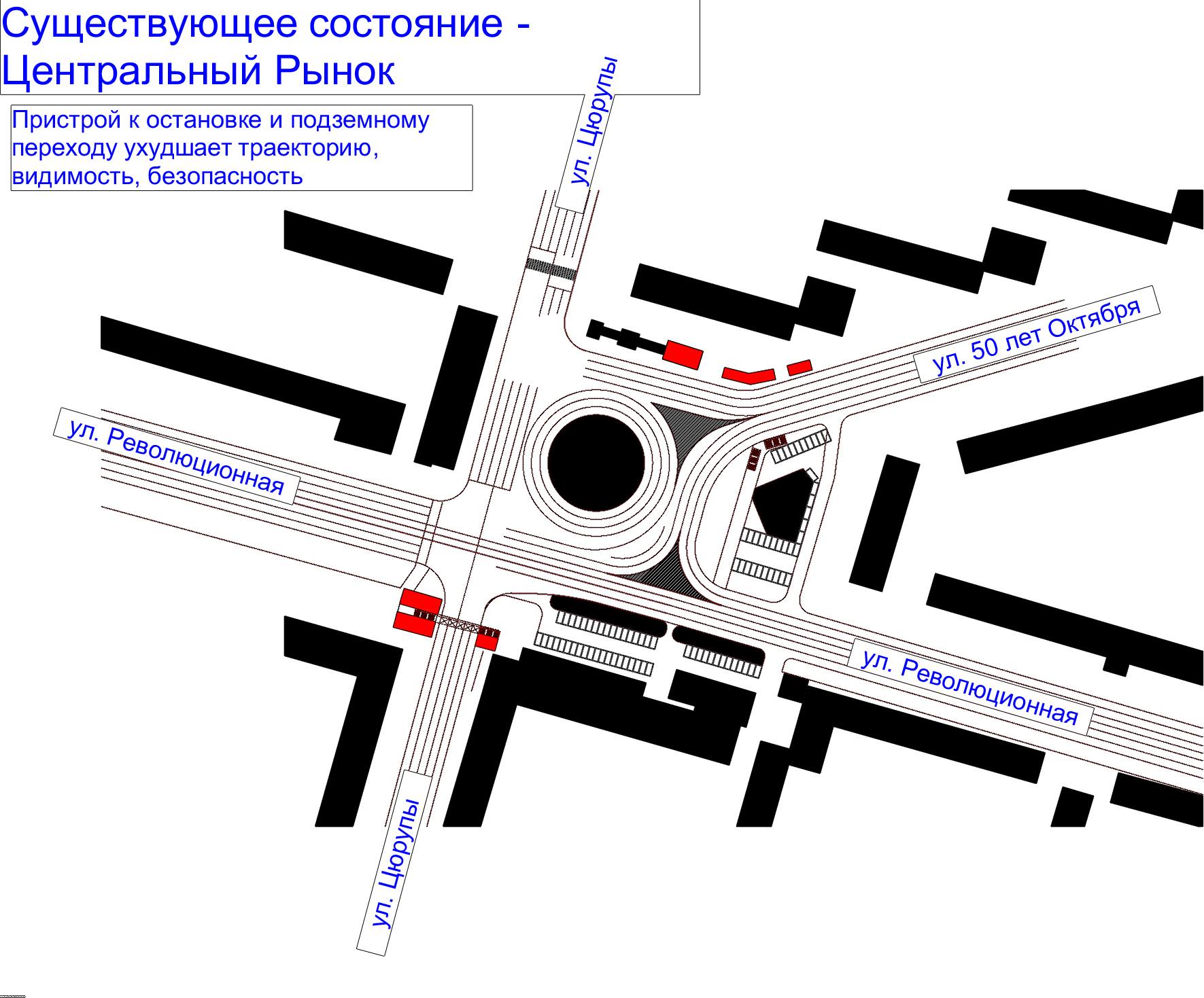 Схема подземного перехода на новочеркасской